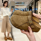 秋季 女外穿2025新款 爆款 懒人鞋 厚底勃肯鞋 博肯鞋 包头半拖鞋