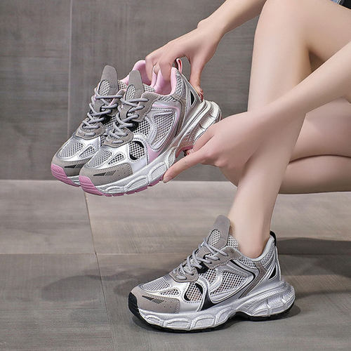 厚底增高老爹鞋女款2025新款爆款