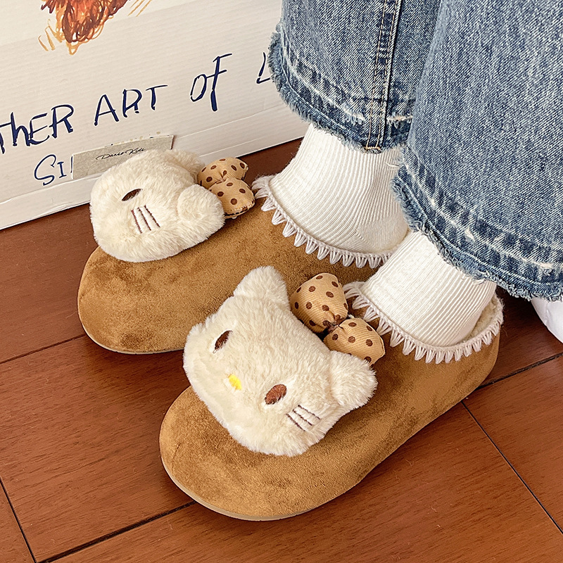 可爱卡通内增高大头猫咪勃肯鞋