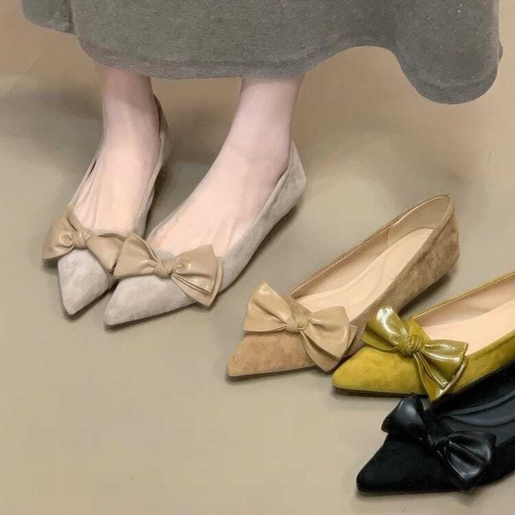 女鞋新款春季豆豆鞋女单鞋平底
