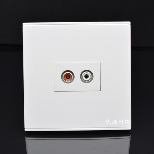 86暗装墙壁莲花头音频音频插座