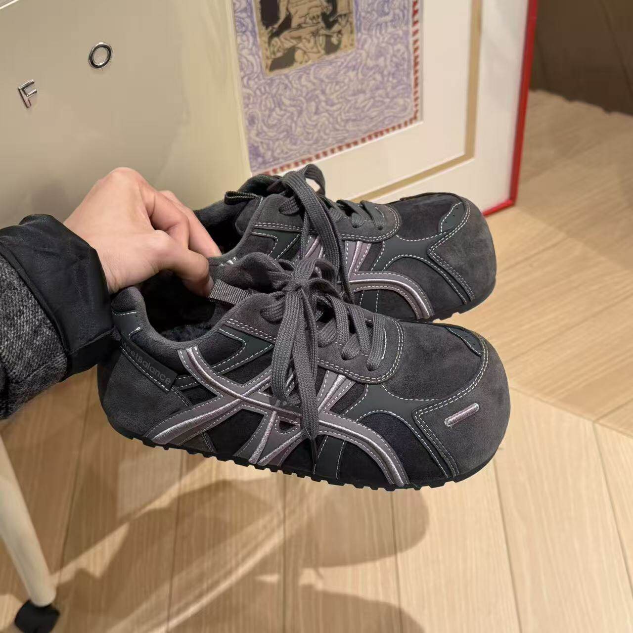 丑萌迷你小泡芙面包德训鞋女