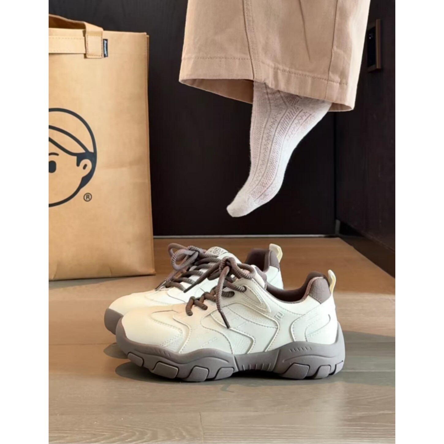 小众厚底德训鞋女2025新款小白鞋休闲运动鞋软底徒步登山阿甘女鞋,女鞋,德训鞋,淘宝优惠券,粉丝福利购,淘宝优惠卷