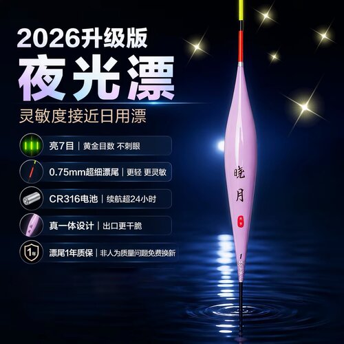 天予晓月夜光漂KP01/KP02二代升级版高灵敏电子漂黑坑 竞技 休闲