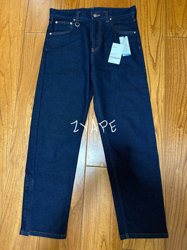 Sophnet. ONE WASHED HEM INDIGO拉链原色牛仔裤