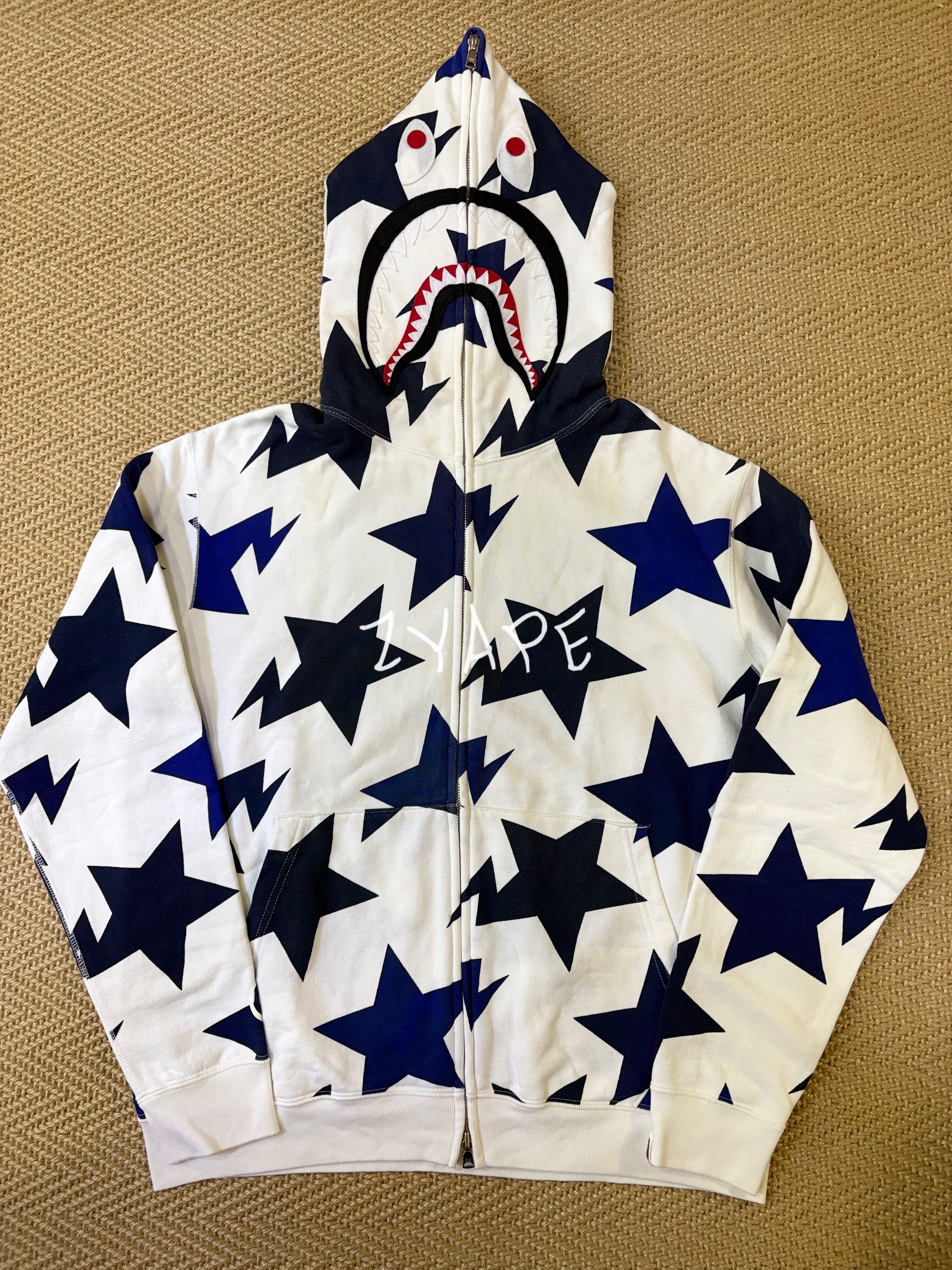 BAPE NFS限定流星迷彩鲨鱼卫衣帽衫