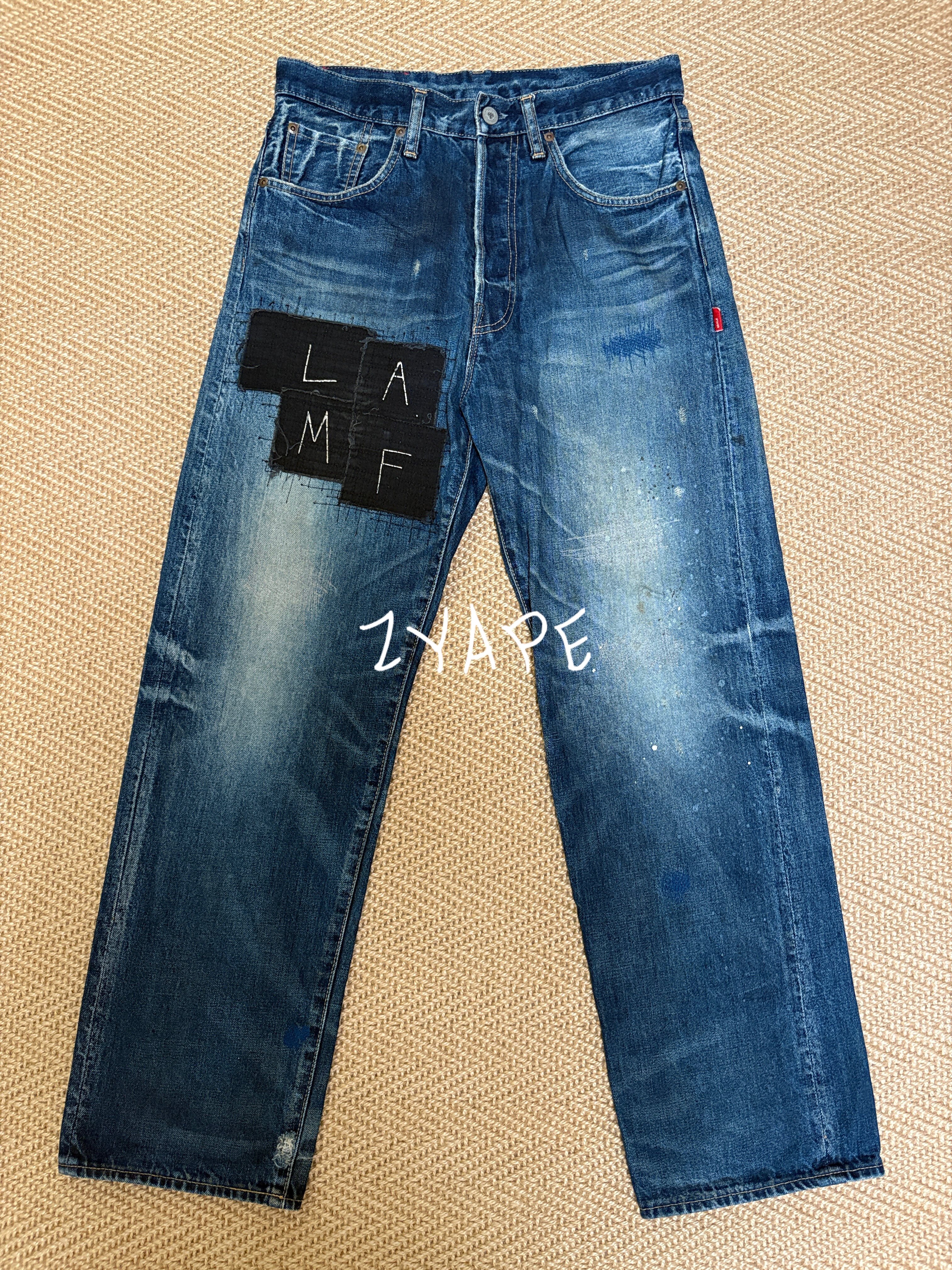 WTAPS 09SS T3 LAMF蜘蛛刺绣水洗牛仔裤