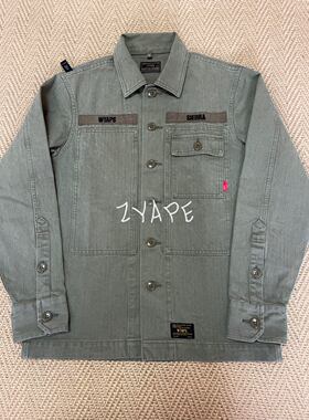WTAPS 16AW HBT 水洗人字纹工装长袖衬衫外套
