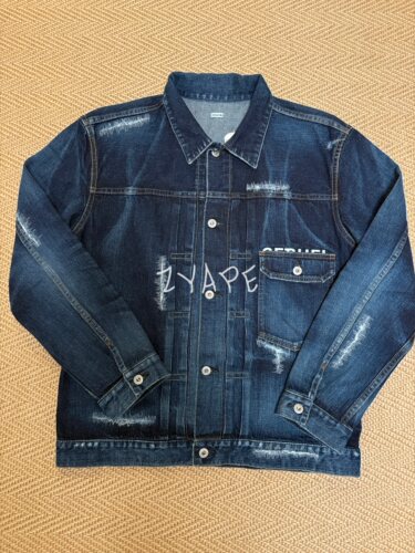 sequel fragment 藤原浩denim crush水洗破坏牛仔夹克