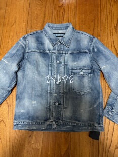 NEIGHBORHOOD SAVAGE STOCKMAN 水洗牛仔夹克NBHD刀割外套20AW