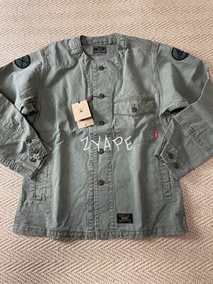 WTAPS 17SS SCOUT LS 02 单袋水洗骨头军事衬衫