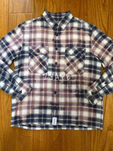 DESCENDANT MOSS CHECK 扎染长袖衬衫