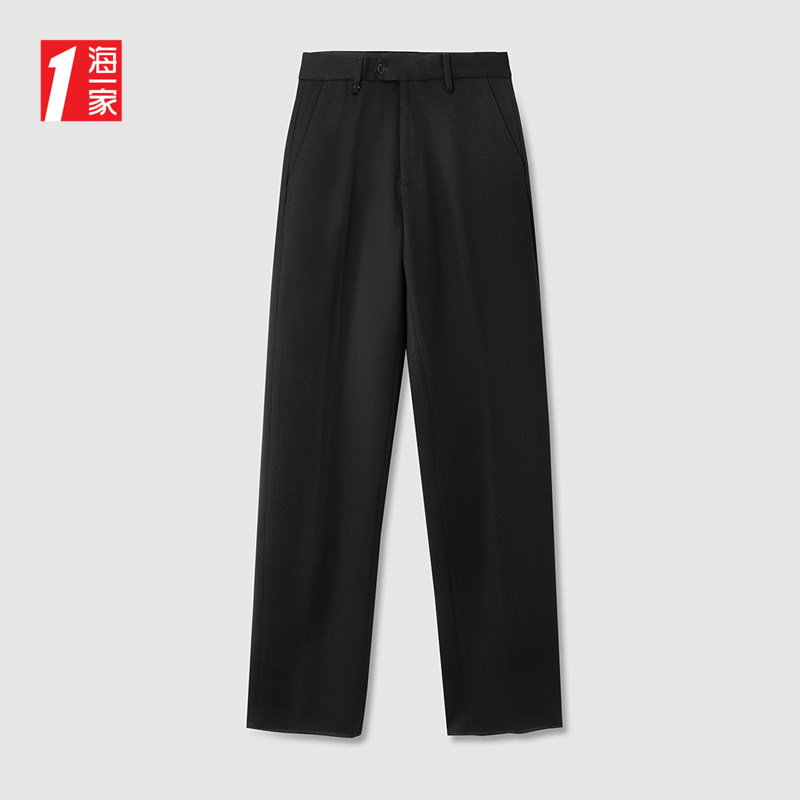 海一家舒适中腰西裤2025年秋冬新品商务休闲字母印花裤子男,男装,西裤,淘宝优惠券,粉丝福利购,淘宝优惠卷