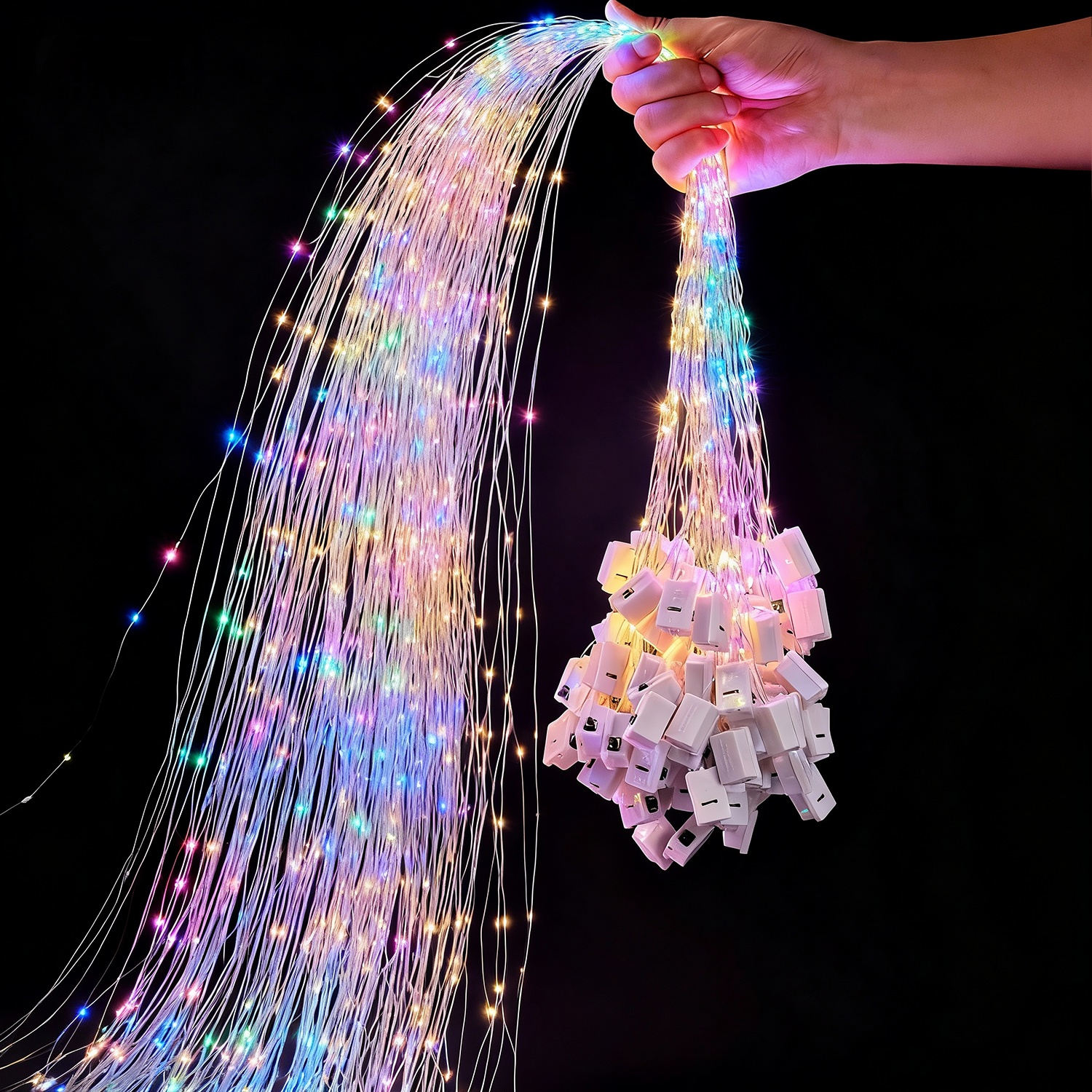 led小彩灯带电池led铜线灯串圣诞装饰品布置氛围满天星星灯闪灯条