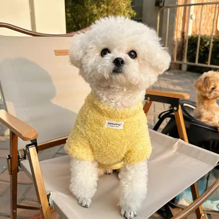 狗狗衣服小体比熊冬季保暖绒衣小型犬外出专用柔软舒适加绒两脚衣