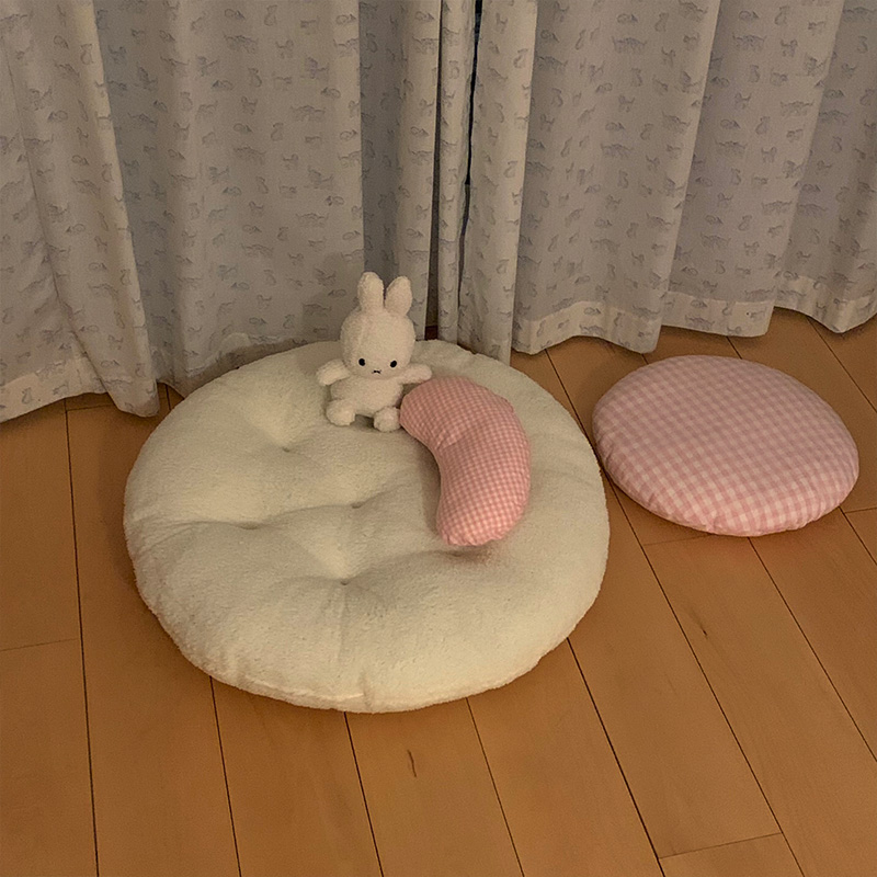 狗垫子冬天睡觉用地垫狗狗加厚睡垫棉垫冬季泰迪比熊居家平台圆垫