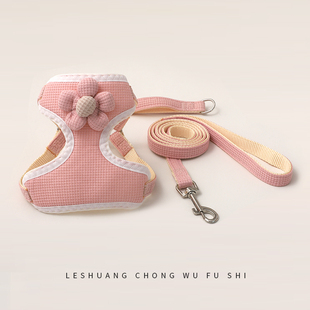 猫咪牵引绳引导绳外出指引绳时尚 可爱户外高颜值溜猫防走失猫绳子
