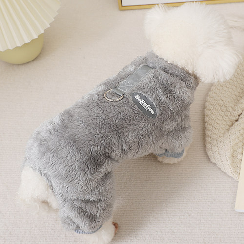 保暖四脚衣狗狗专用绒衣