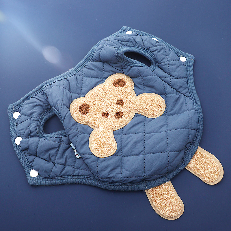 狗狗衣服冬季加绒小熊马甲