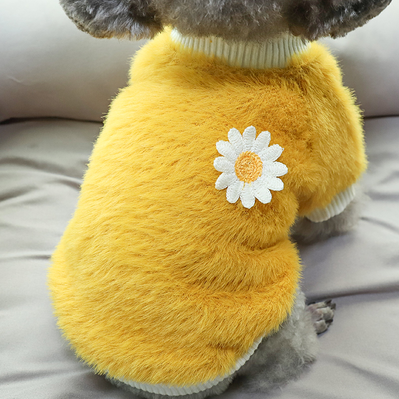 可爱雏菊圆领衫狗狗比熊博美贵宾