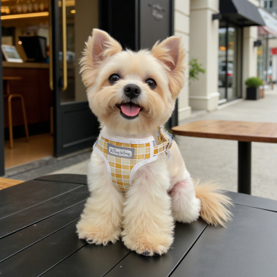 狗狗p绳小型犬防爆冲一体式p链牵狗绳泰迪遛狗绳博美背心式小型犬