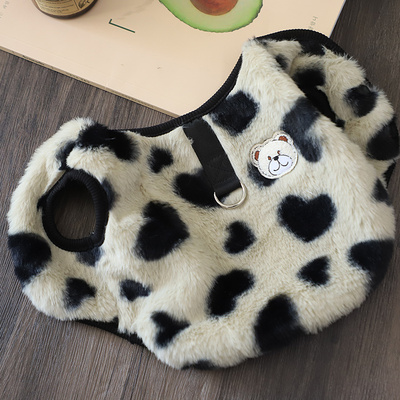 狗狗衣服冬装带牵引环绒衣