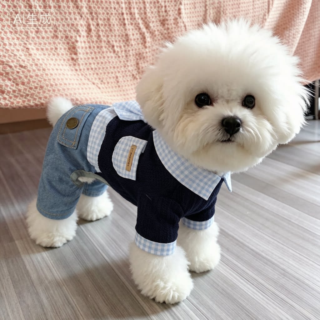 狗狗衣服泰迪冬装小狗比熊高颜值秋冬幼犬保暖四脚衣小奶狗居家服图片
