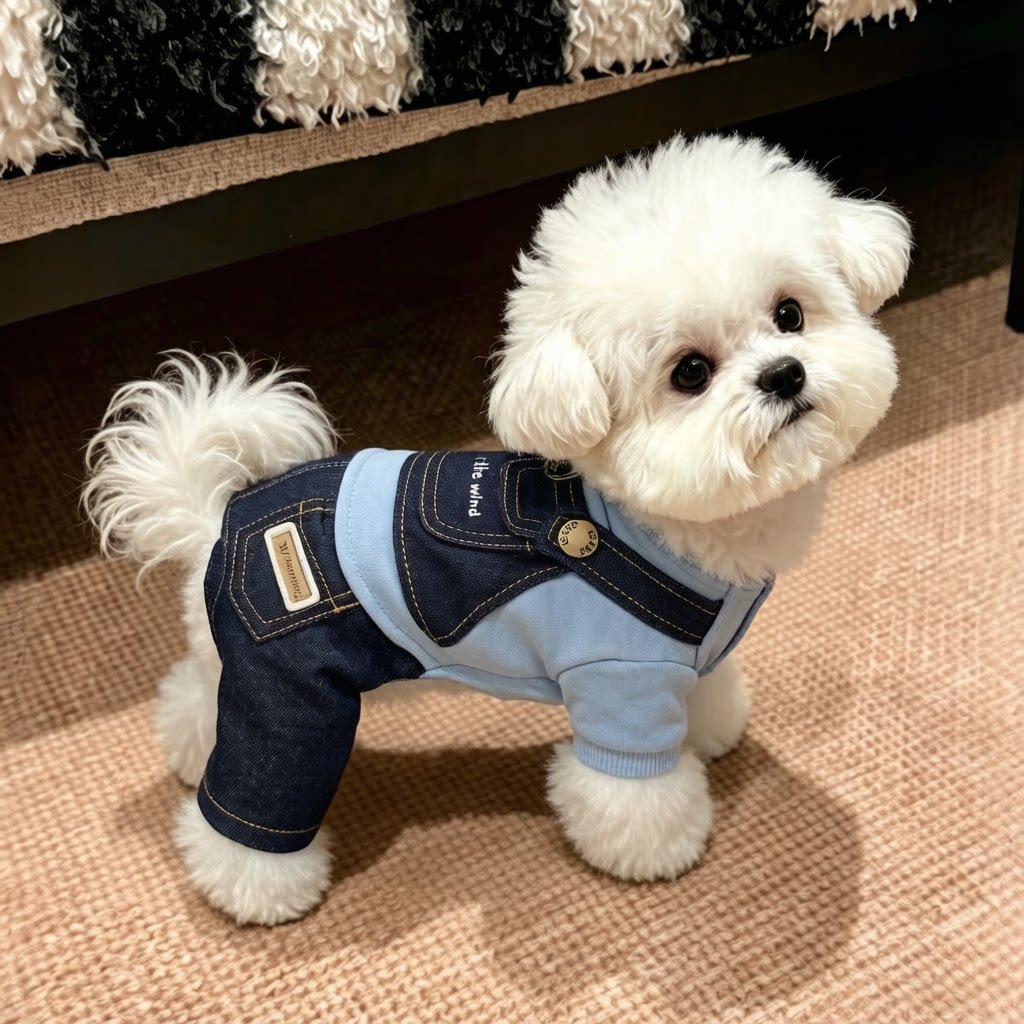 狗狗衣服幼犬春秋小狗小型犬秋天外出防脏新款帅气四脚衣时尚潮流图片