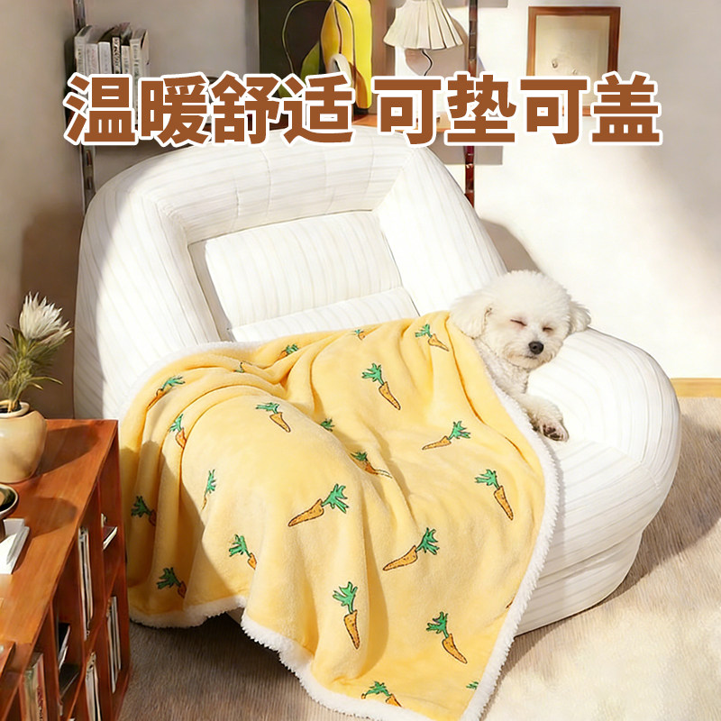 狗狗毛毯睡觉被子冬加厚小狗毯子冬季保暖灰边加绒宠物狗可垫可盖,宠物/宠物食品及用品,猫狗垫子,淘宝优惠券,粉丝福利购,淘宝优惠卷