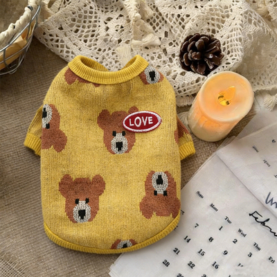 狗狗衣服小型犬冬天厚款保暖针织衫泰迪幼犬开衫两脚比熊马尔济斯