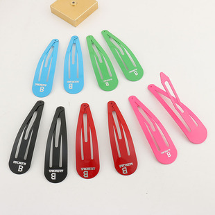 辣妹出街黑色大号BB字母发夹金属碎发侧边刘海夹子2025年新款发饰