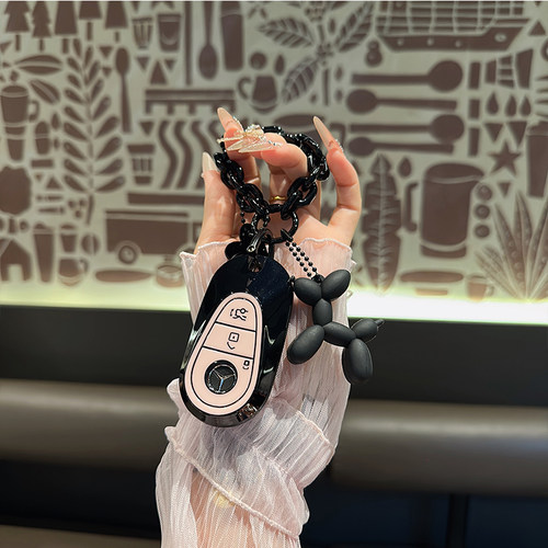 适用奔驰c260I钥匙套23款glc260/glc300l新c级汽车甜酷保护壳扣