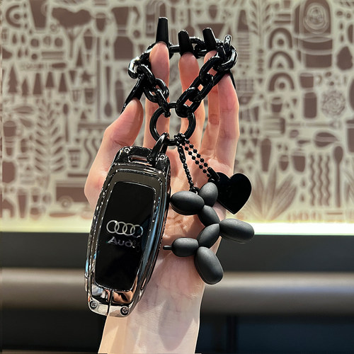 适用奥迪钥匙套新款A3L/A6L/A7/A8L/Q6/Q7扣Q8包Q4-Etron金属壳
