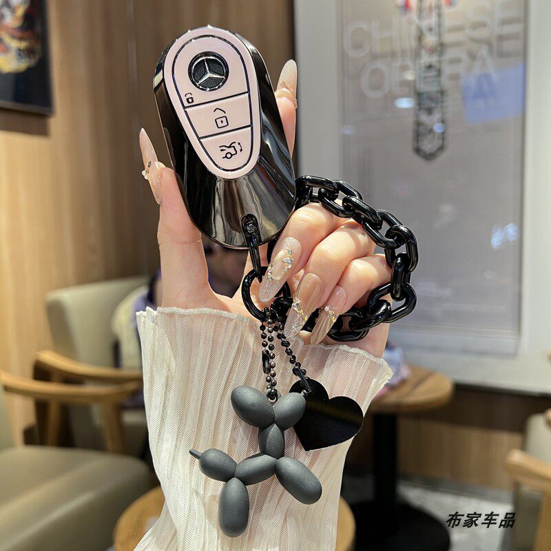 适用奔驰钥匙套新C级E级车扣C260L壳E300L包GLC300/260女款S级