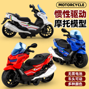 跨境外贸儿童惯性摩托车玩具仿真耐摔女装摩托车模型地摊礼品批发