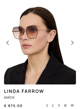 新品LINDA FARROW纯钛超轻男女大框太阳眼镜LFL1576时尚低调百搭
