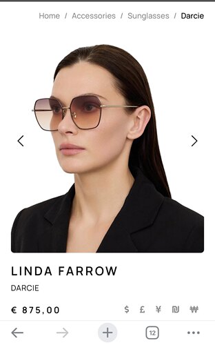 新品LINDA FARROW纯钛超轻男女大框太阳眼镜LFL1576时尚低调百搭