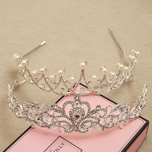 新款 韩版 儿童头箍 水晶水钻公主防滑发箍宝宝发卡女童演出皇冠