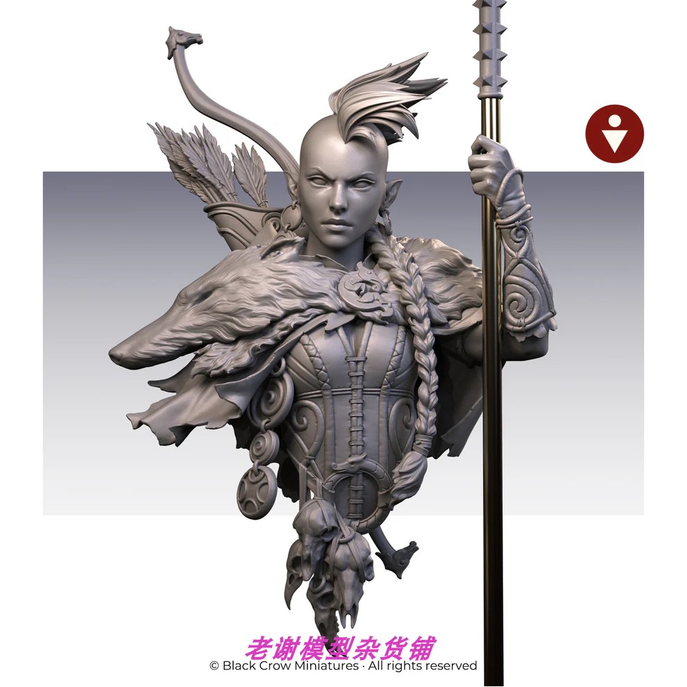 Black Crow Miniatures SKADI  1/10 bust 105mm (without spear)
