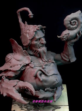 现货 Veiled Lamp Miniature Beach Comber BUST 1:12