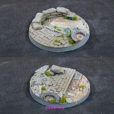 现货 Gamers Grass Urban Warfare Bases, Round 40mm (x5)