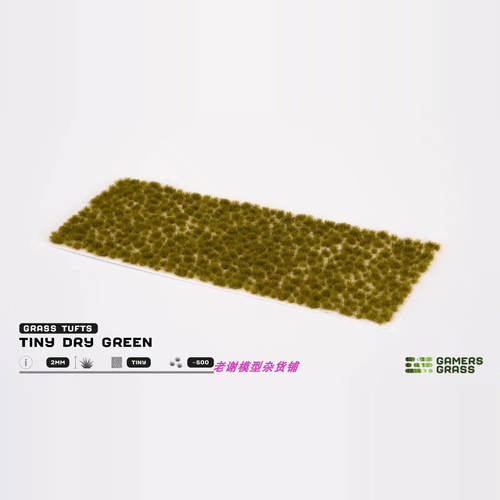 现货 Gamers Grass Tiny Dry Green (2mm)   成品 草簇 植株 微缩