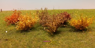 场景 352 Mininatur Shrubs assortment 现货 fall Late 草簇