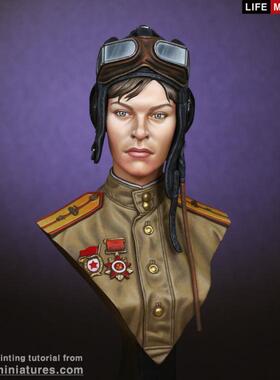 现货 Life Miniatures WW2 Soviet Female Tanker Bust