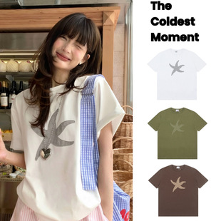 T恤情侣男女款 韩国thecoldest moment海星印花tcm短袖