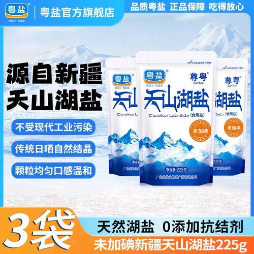 粤盐无碘天山湖盐家用食盐细盐