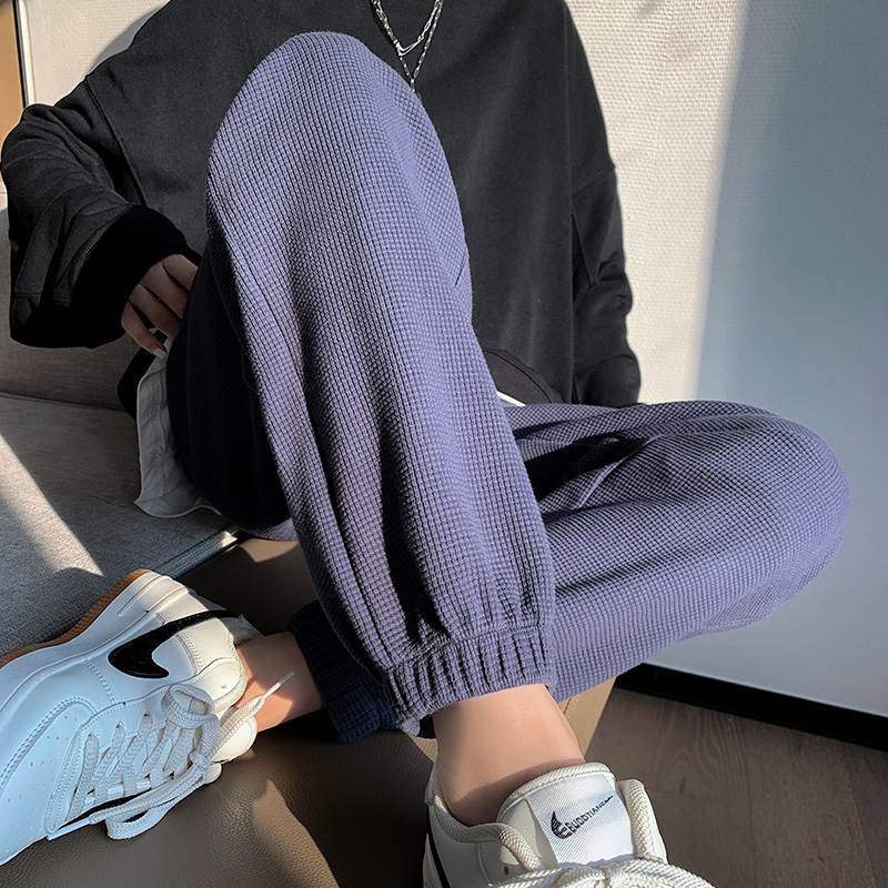 Waffle Sports pants spring and autumn Thin section Easy sweatpants  2022 New wave ins Little Casual pantsin the Women's clothing/Boutique , Pants , Casual pants  category - from Buy2taobao.com to provide professional Taobao agent buy service