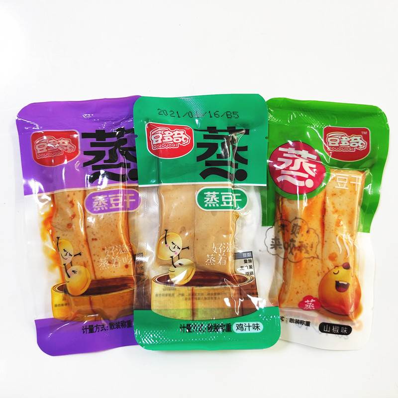 新款 蒸豆干手磨豆腐干500g五香味麻辣味零食散装小包装大豆蛋白