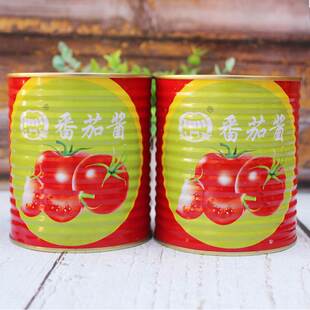 新款 4桶包邮 红门宴番茄酱 850克 西红柿酱天然 番茄牛腩 桶装餐