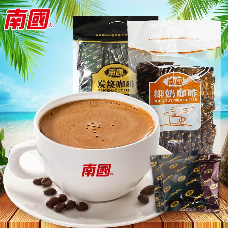 南国炭烧咖啡包速溶椰奶